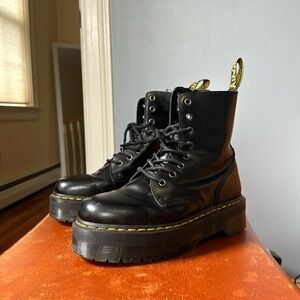 Authentic Dr. Marten Jadon Platform Combat Boots Smooth Leather
